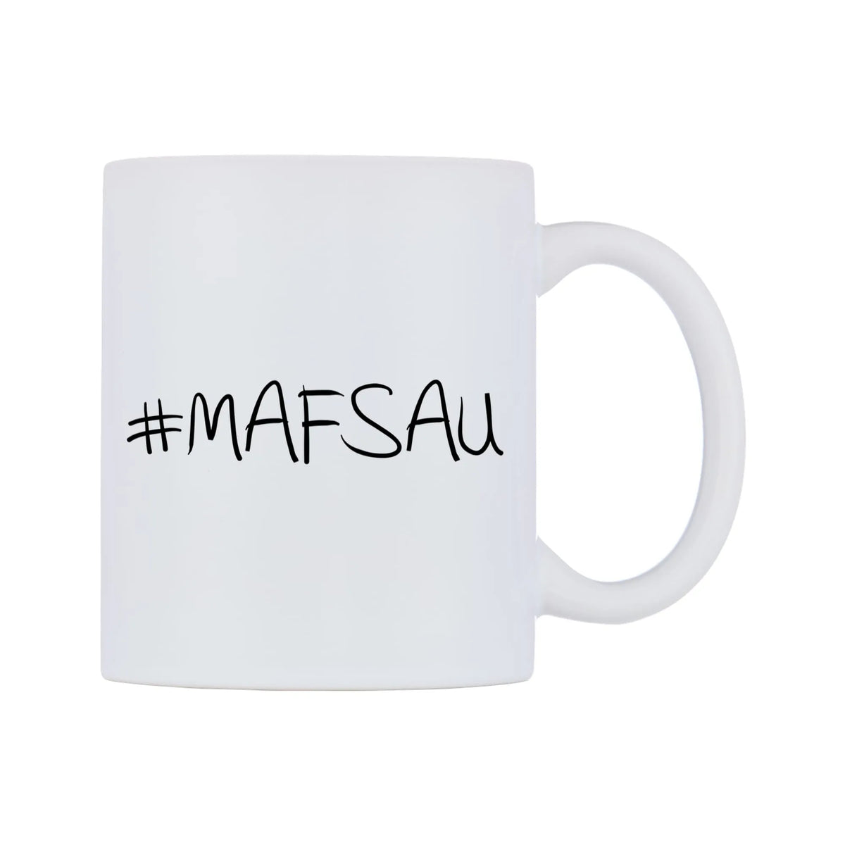 MAFSAU Mug — mug, left side, on a white background