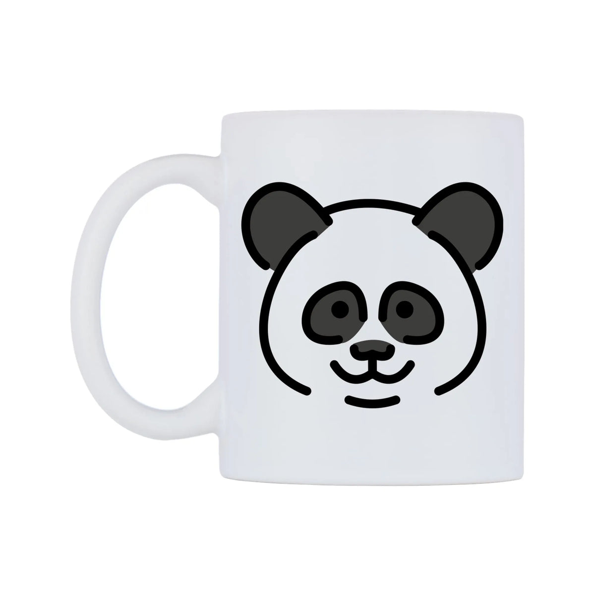 Panda Emoji Mug — mug, right side, on a white background