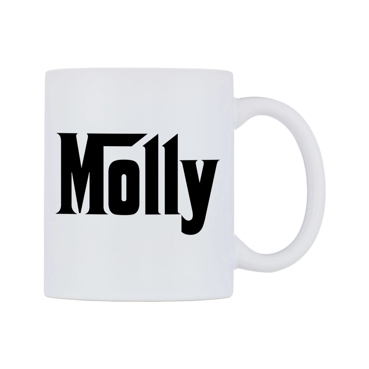 Molly - Godfather Themed Mug — white 11oz gloss mug, left side, on a white background