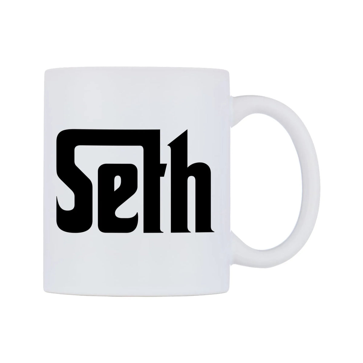 Seth - Godfather Themed Mug — white 11oz gloss mug, left side, on a white background