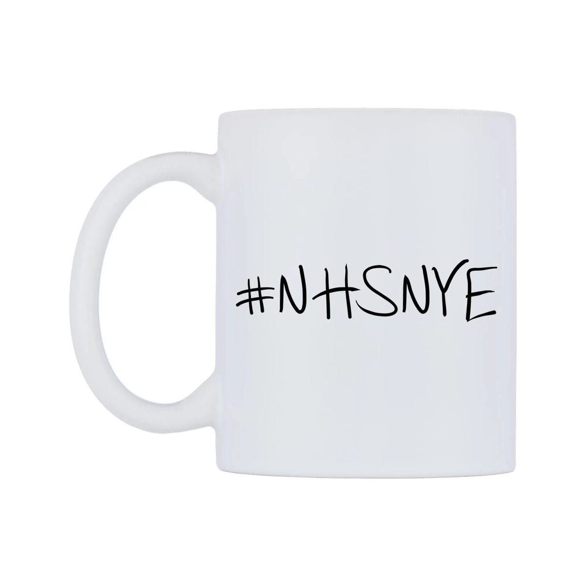 NHSNYE Mug — mug, right side, on a white background