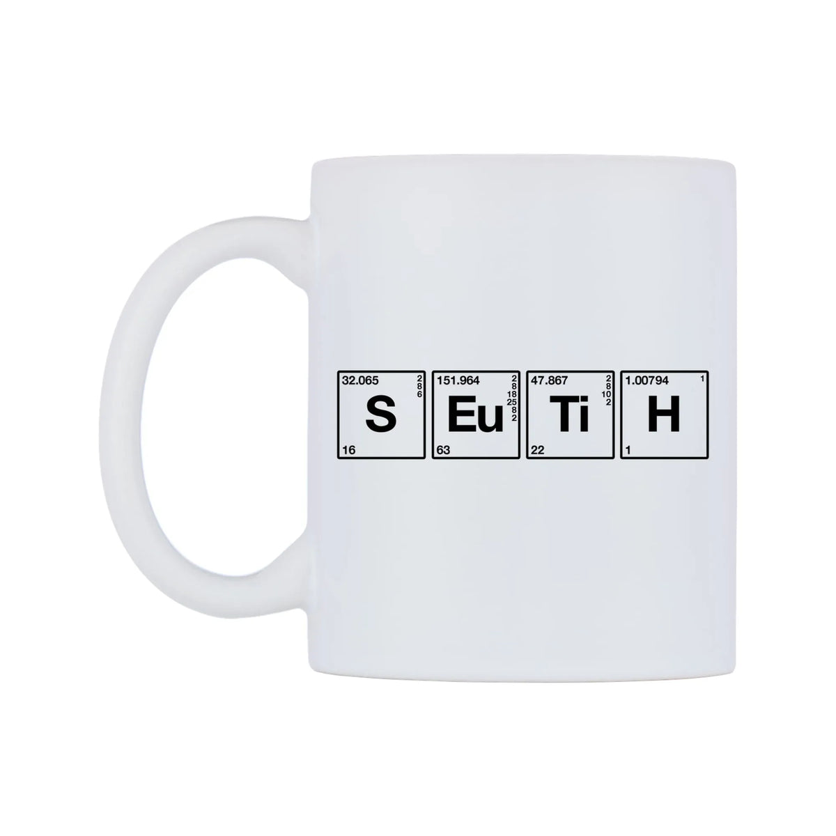 Seth - Chemistry Themed Mug — mug, right side, on a white background