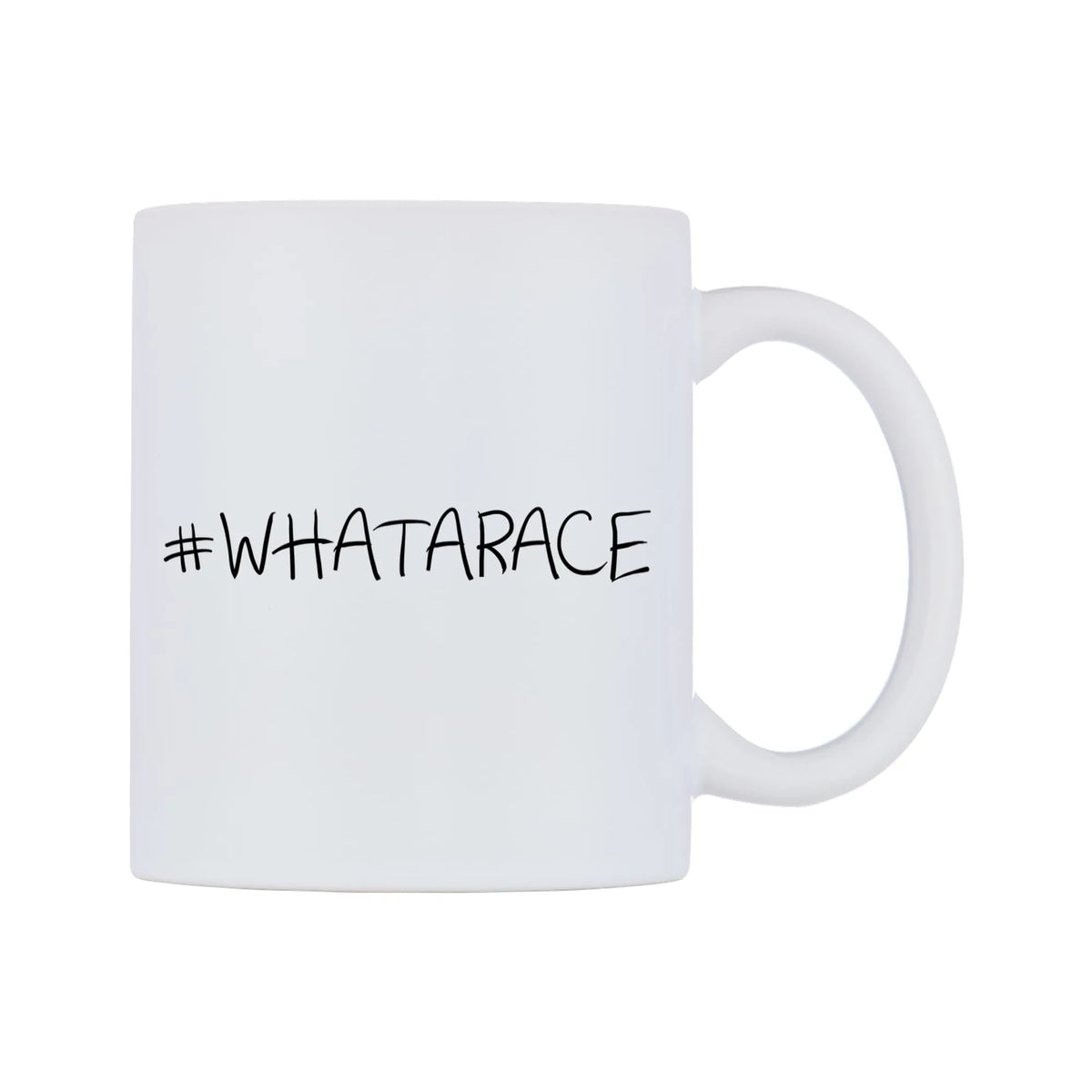 WHATARACE Mug — mug, left side, on a white background