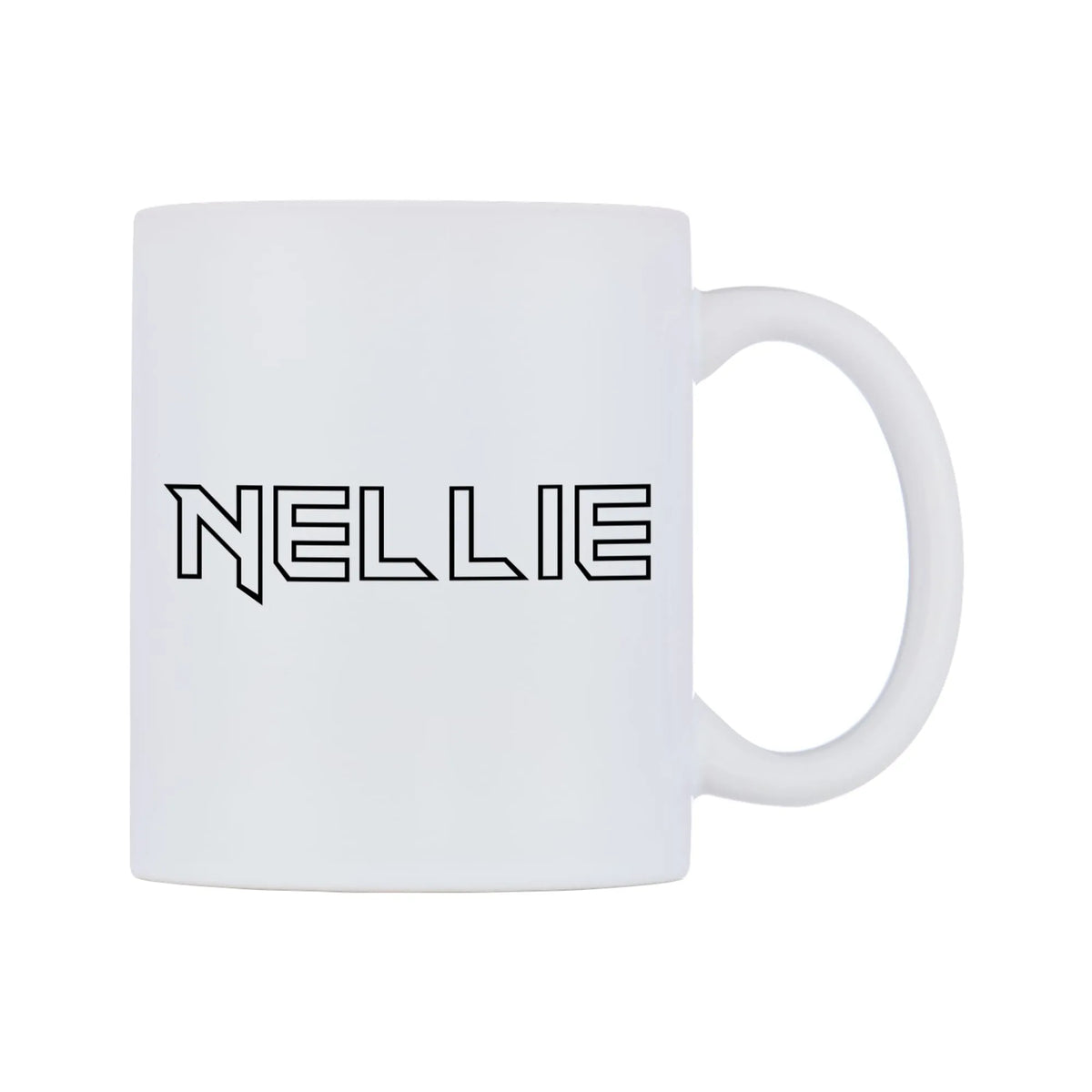 Nellie - Iron Maiden Themed Mug — white 11oz gloss mug, left side, on a white background