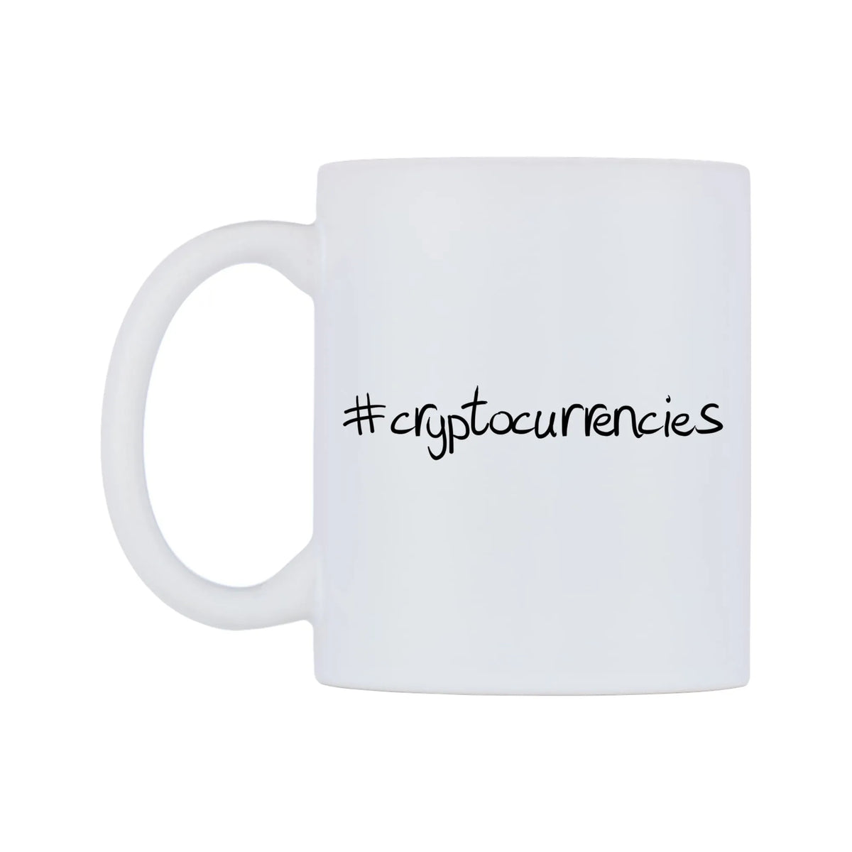 cryptocurrencies Mug — mug, right side, on a white background