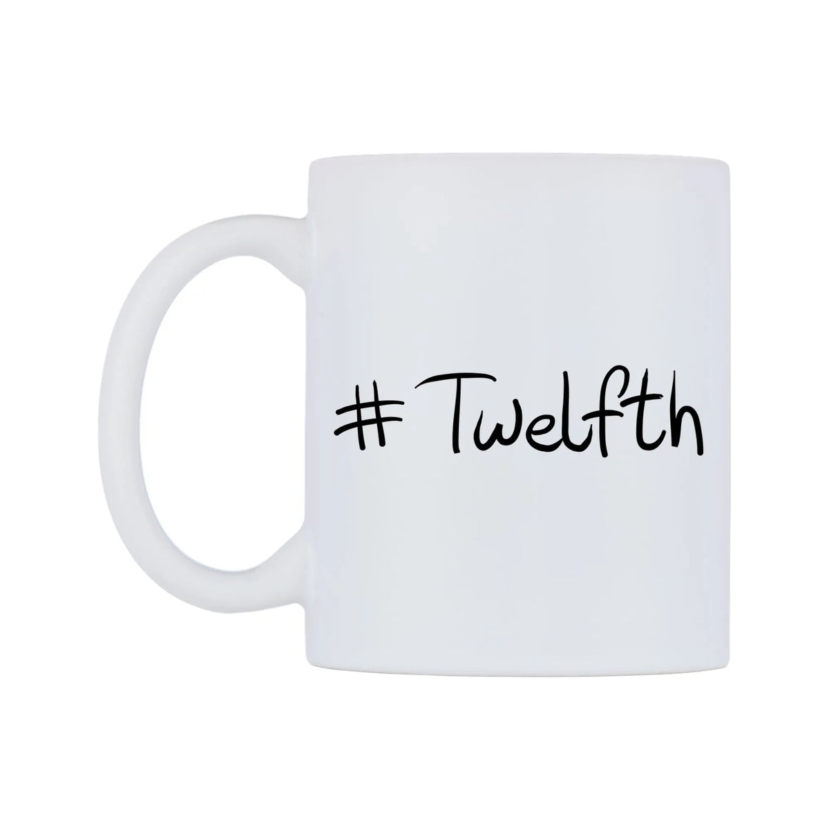 Twelfth Mug — mug, right side, on a white background
