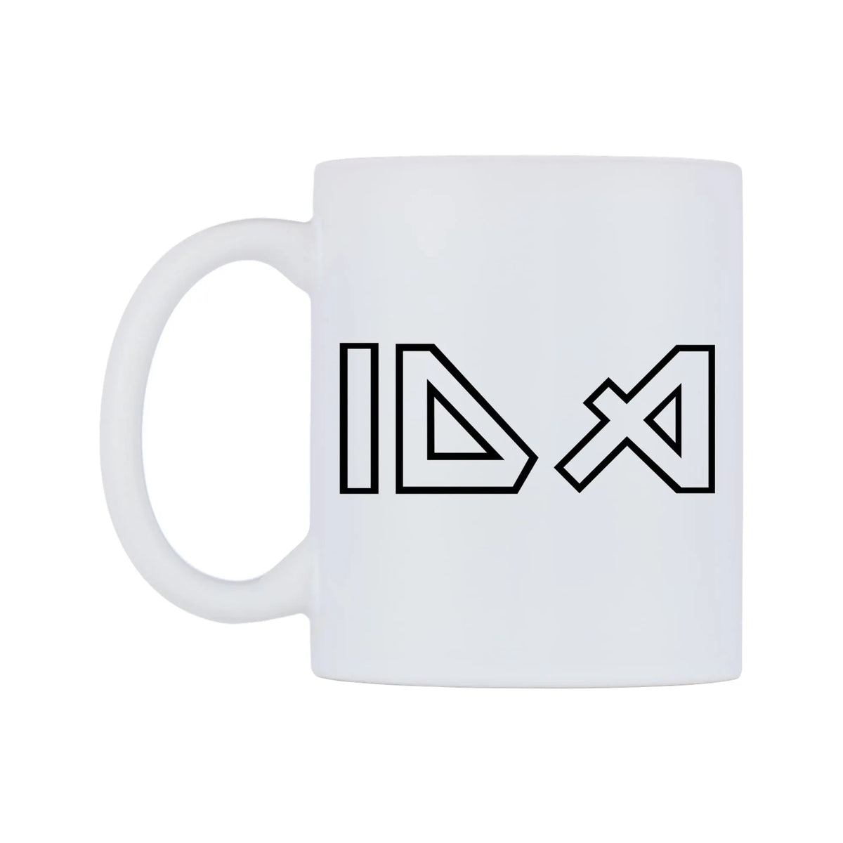 Ida - Iron Maiden Themed Mug — white 11oz gloss mug, right side, on a white background