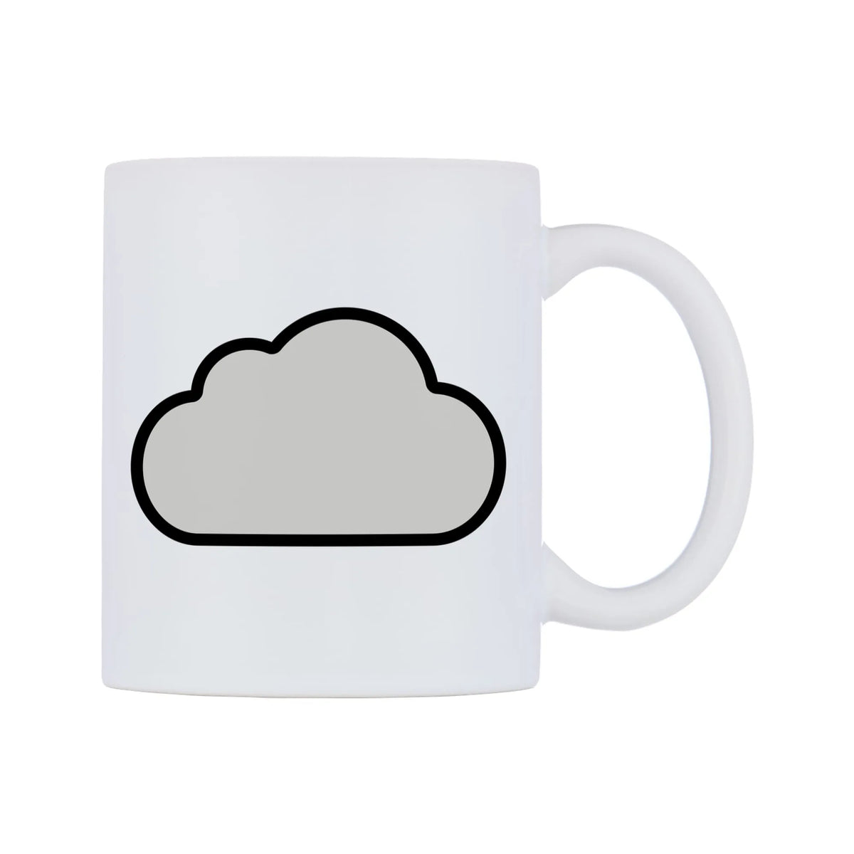 Cloud Emoji Mug — mug, left side, on a white background