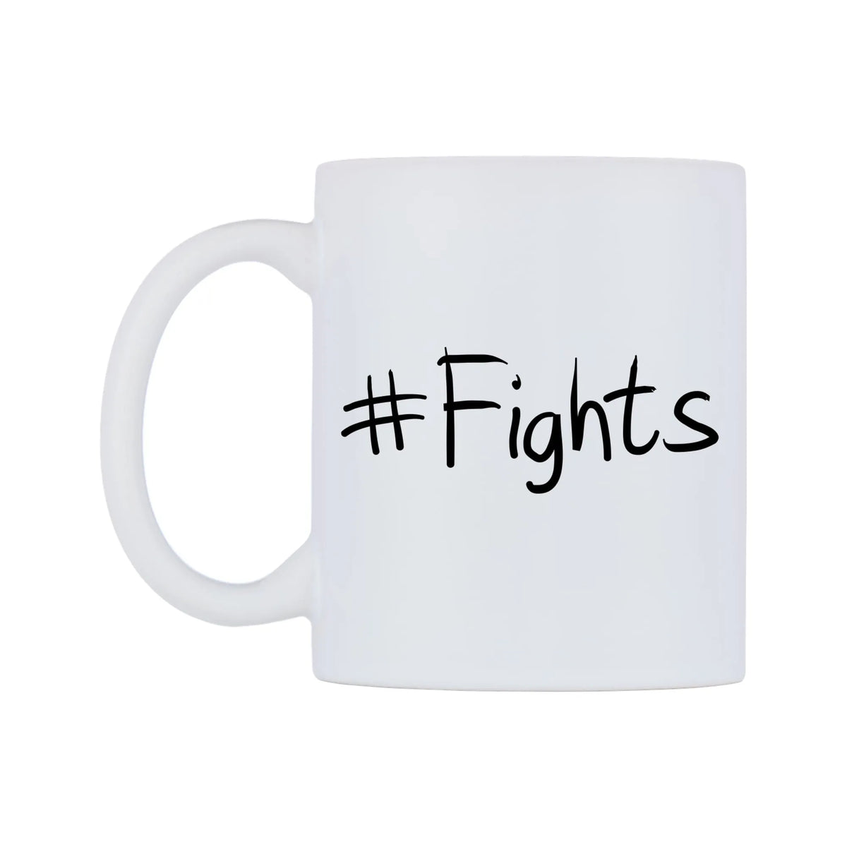 Fights Mug — mug, right side, on a white background