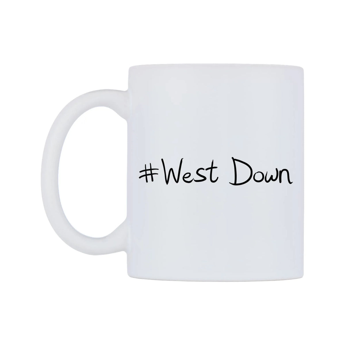 West Down Mug — mug, right side, on a white background
