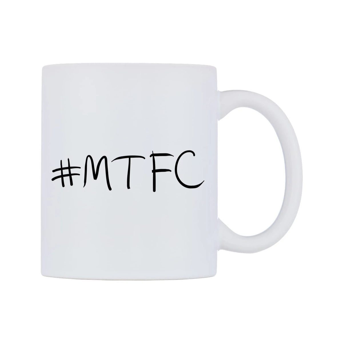 MTFC Mug — mug, left side, on a white background