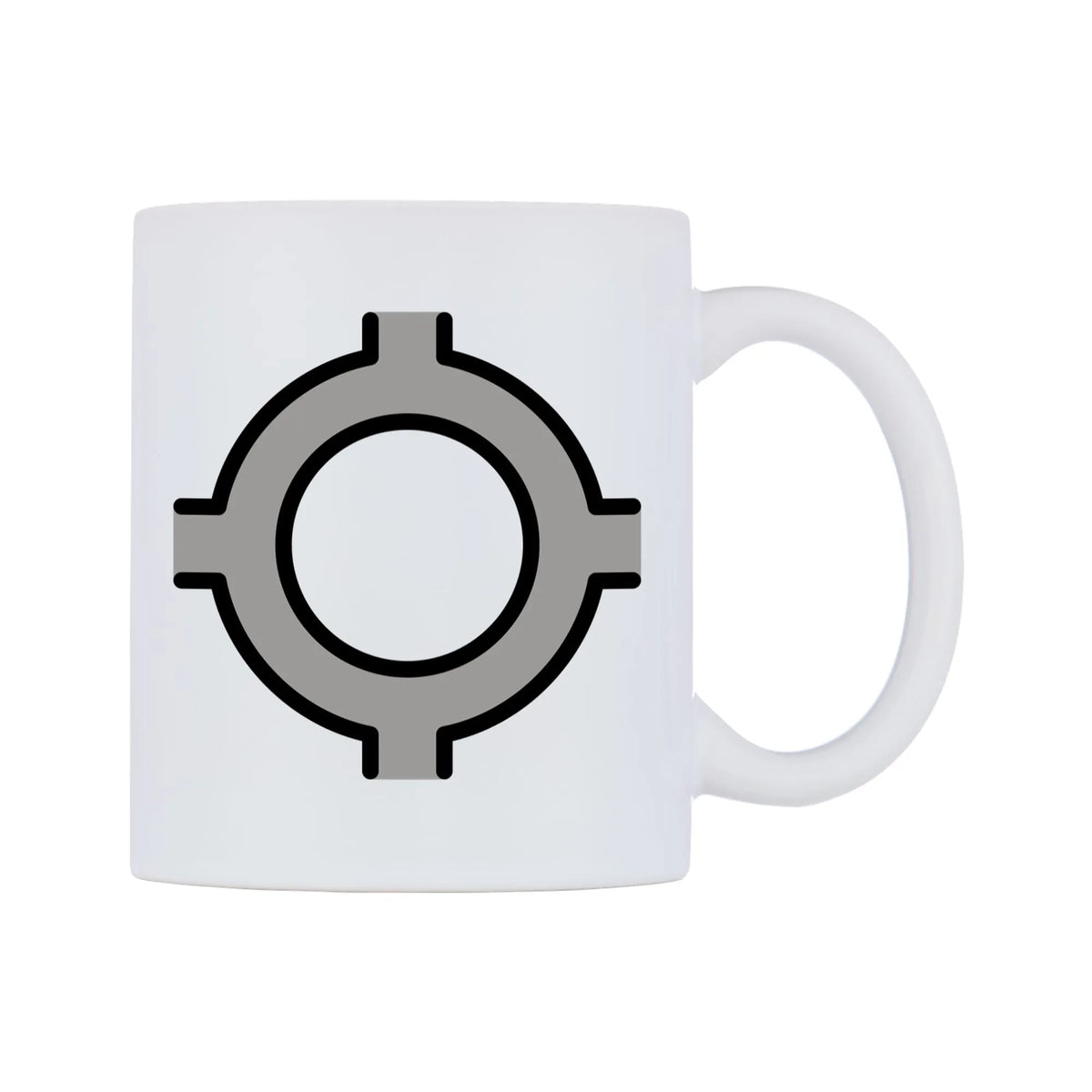 GPS Emoji Mug — mug, left side, on a white background