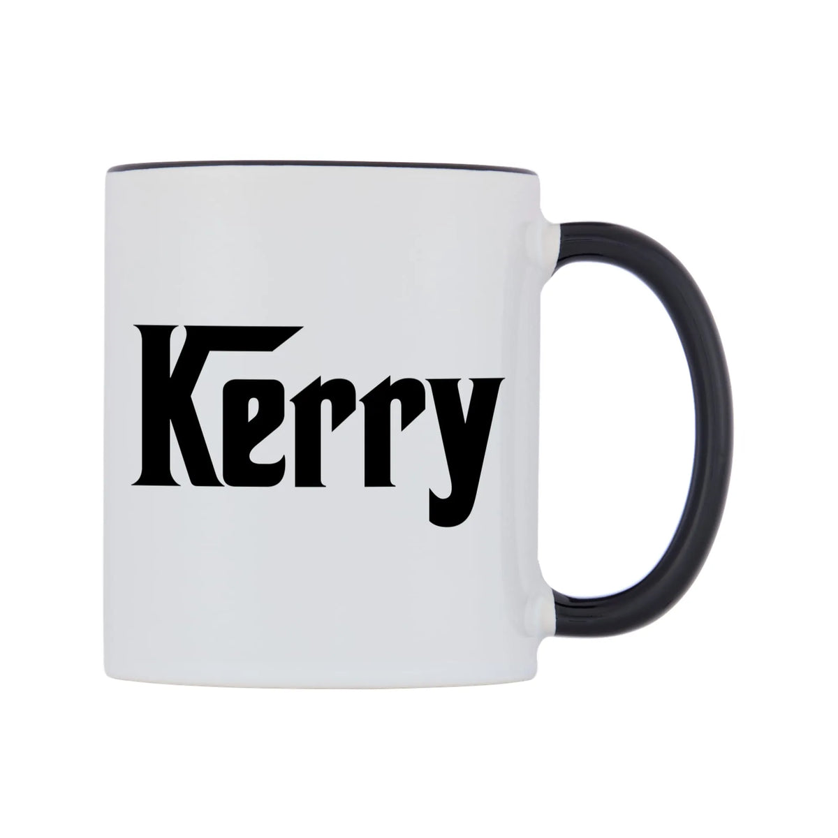 Kerry - Godfather Themed Mug — white 11oz gloss mug with a black inside and handle, left side, on a white background
