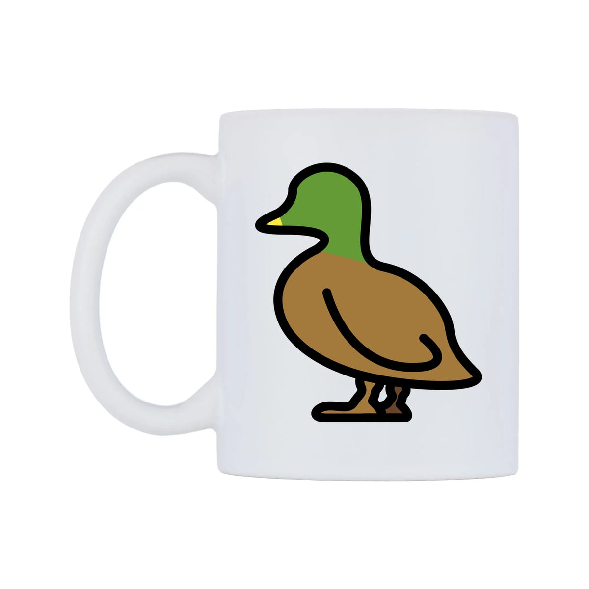 Duck Emoji Mug — mug, right side, on a white background