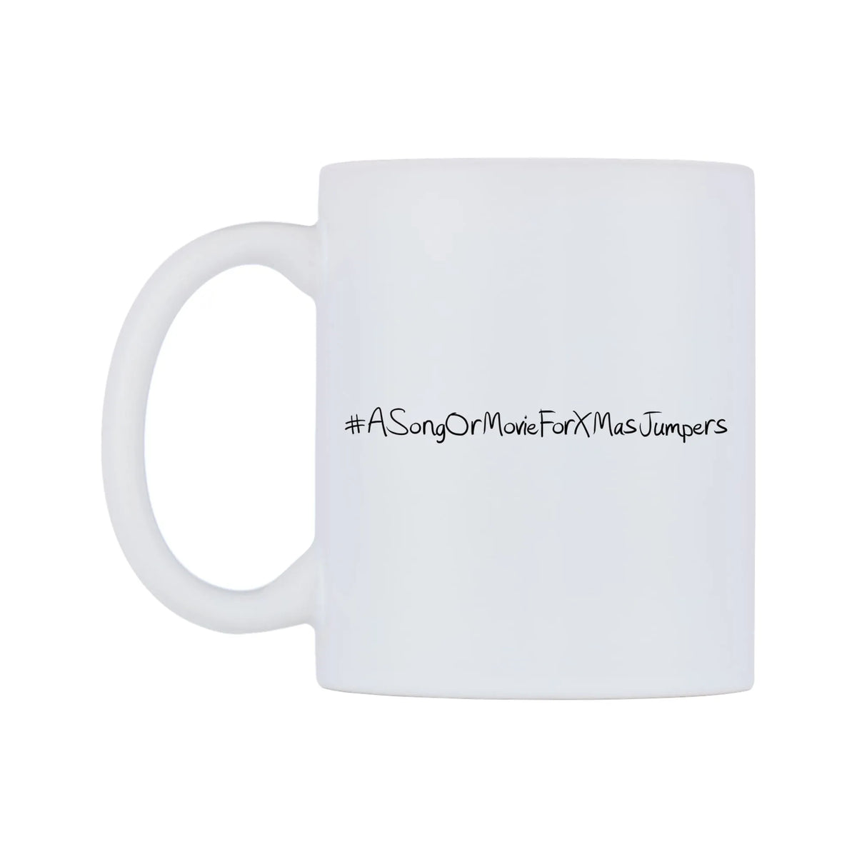 ASongOrMovieForXMasJumpers Mug — mug, right side, on a white background