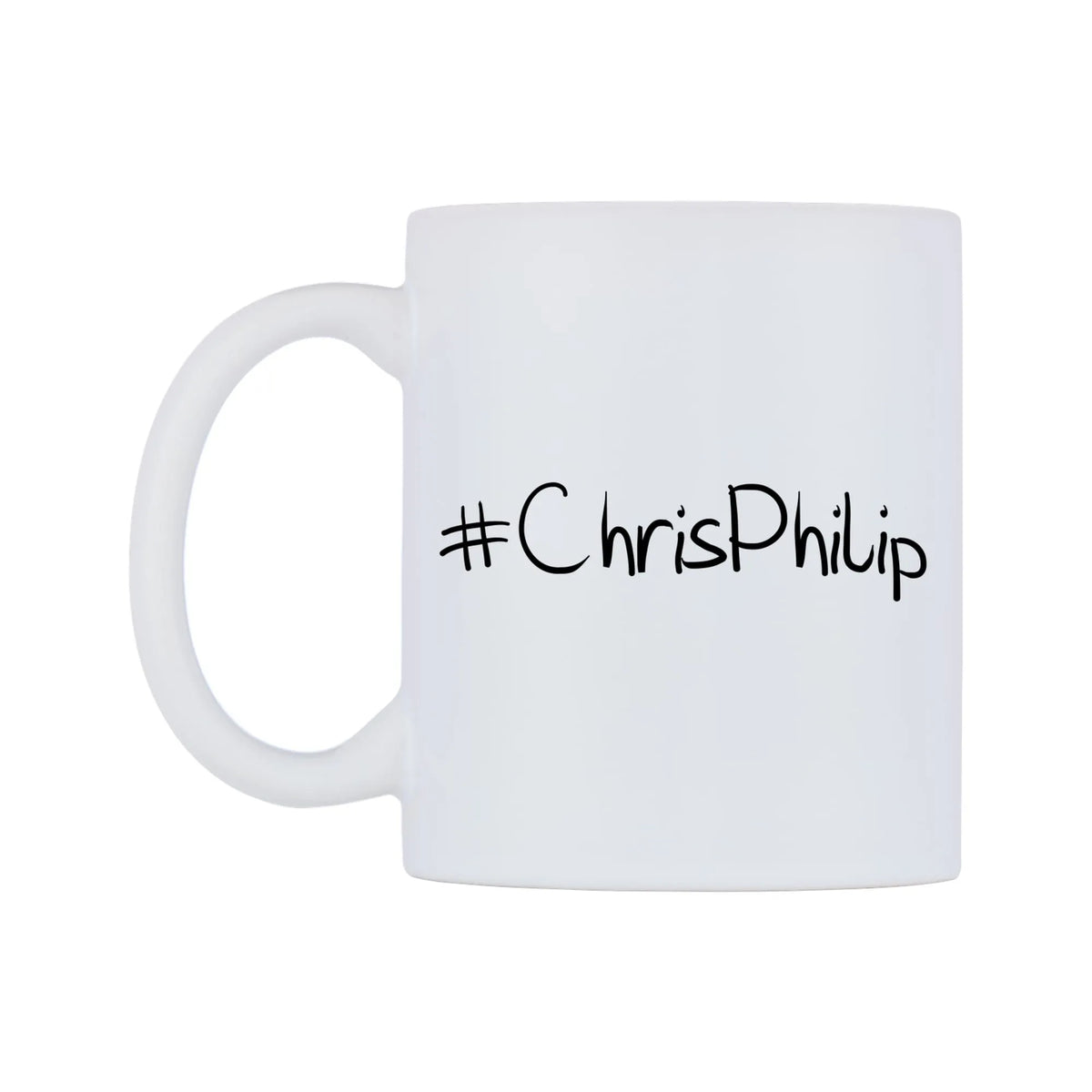ChrisPhilip Mug — mug, right side, on a white background