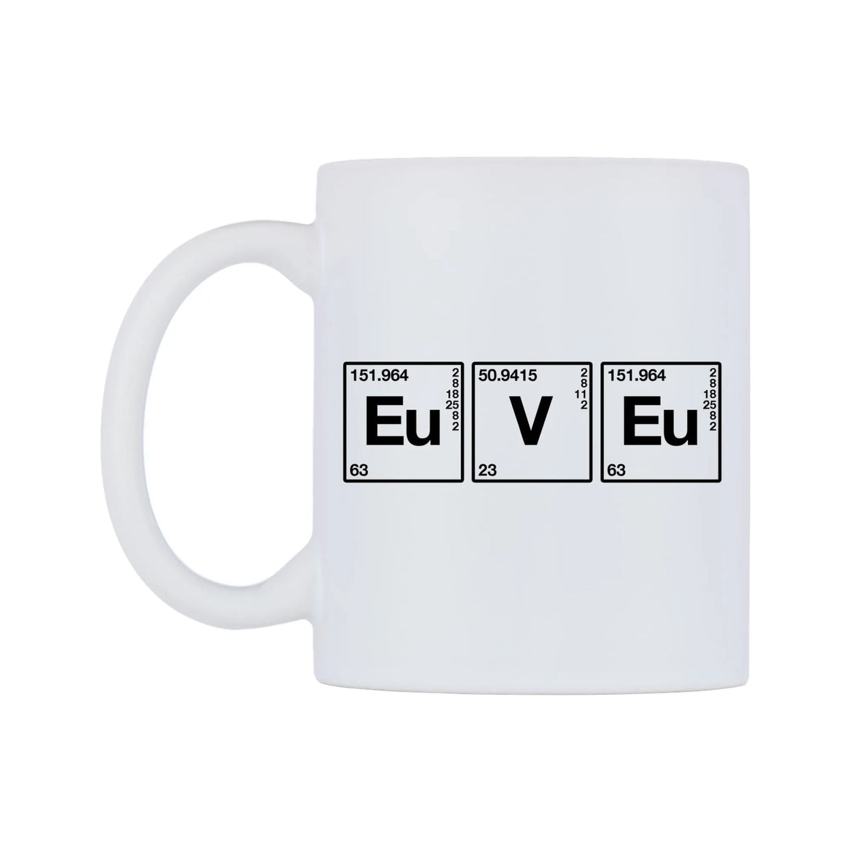 Eve - Chemistry Themed Mug — mug, right side, on a white background