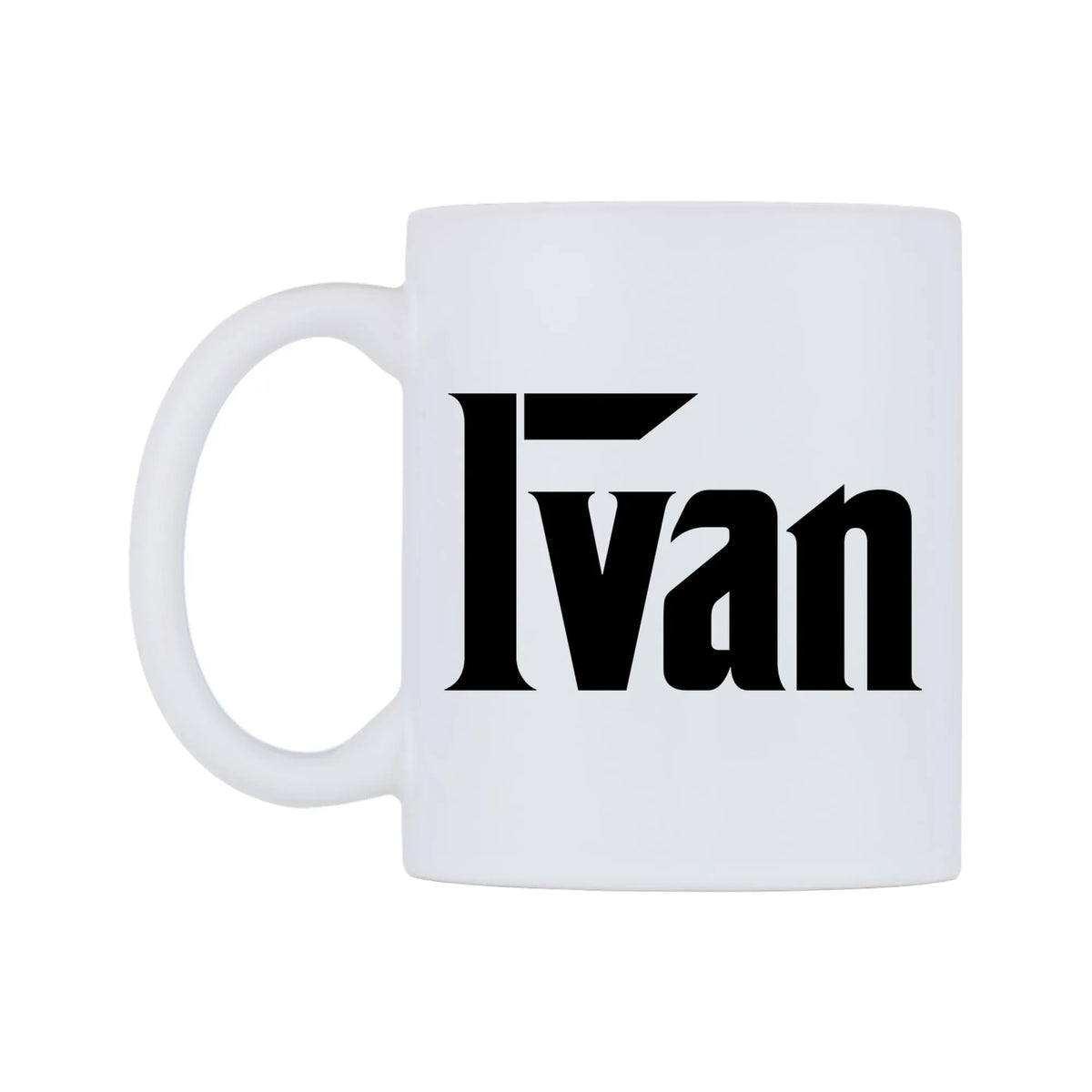 Ivan - Godfather Themed Mug — white 11oz gloss mug, right side, on a white background