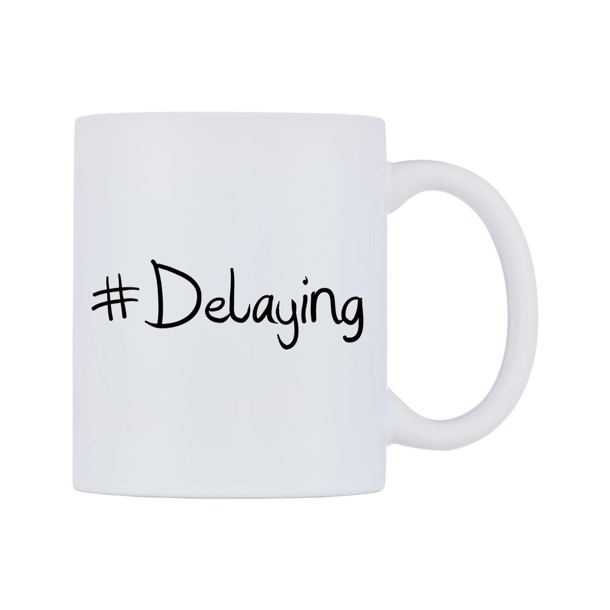Delaying Mug — mug, left side, on a white background