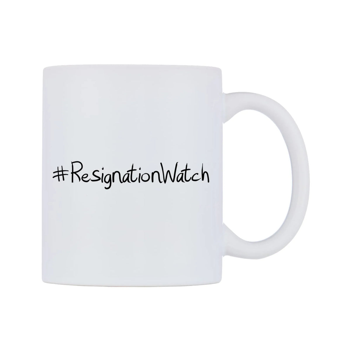 ResignationWatch Mug — mug, left side, on a white background