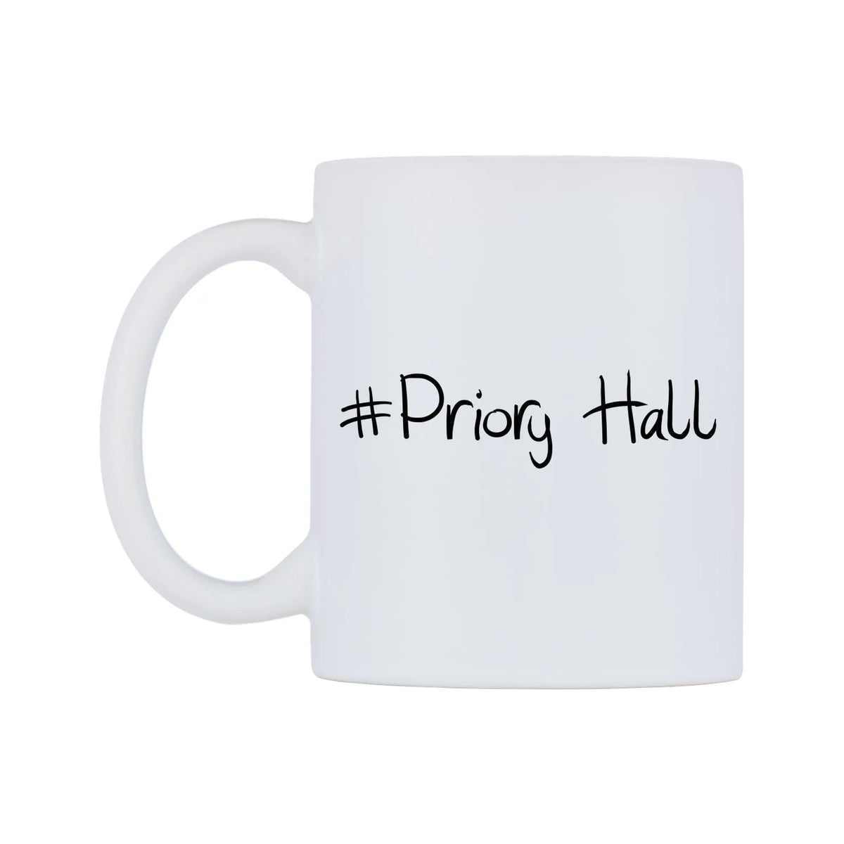 Priory Hall Mug — mug, right side, on a white background