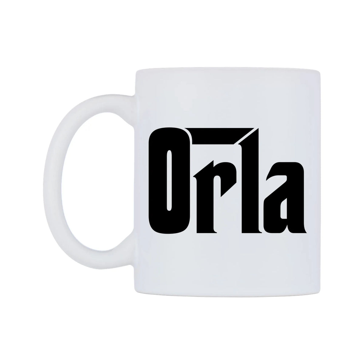 Orla - Godfather Themed Mug — white 11oz gloss mug, right side, on a white background