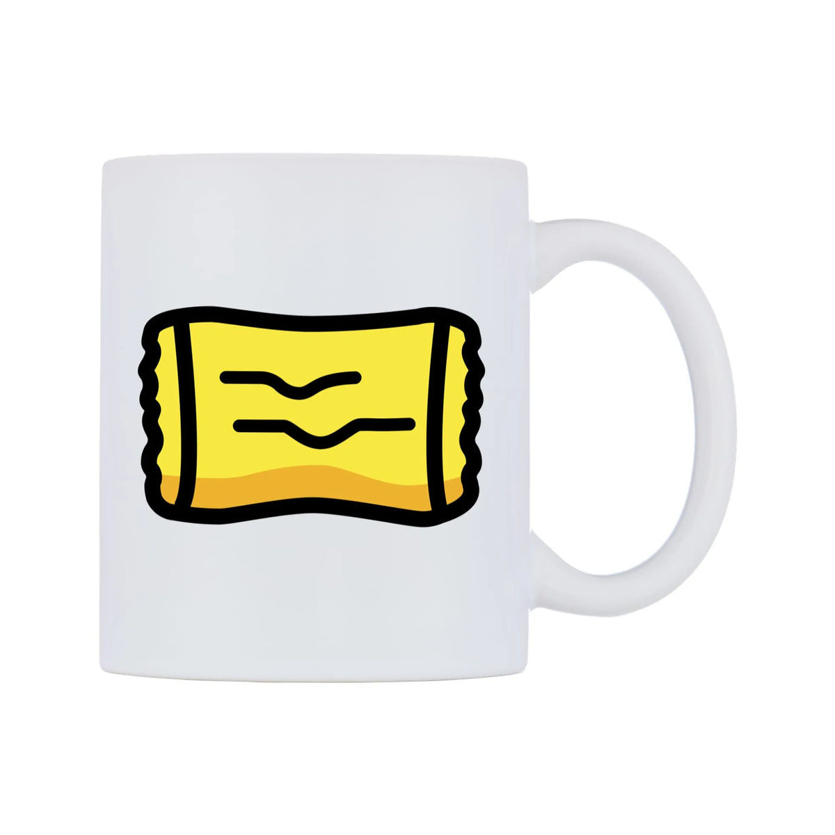 Maultasche Emoji Mug — mug, left side, on a white background