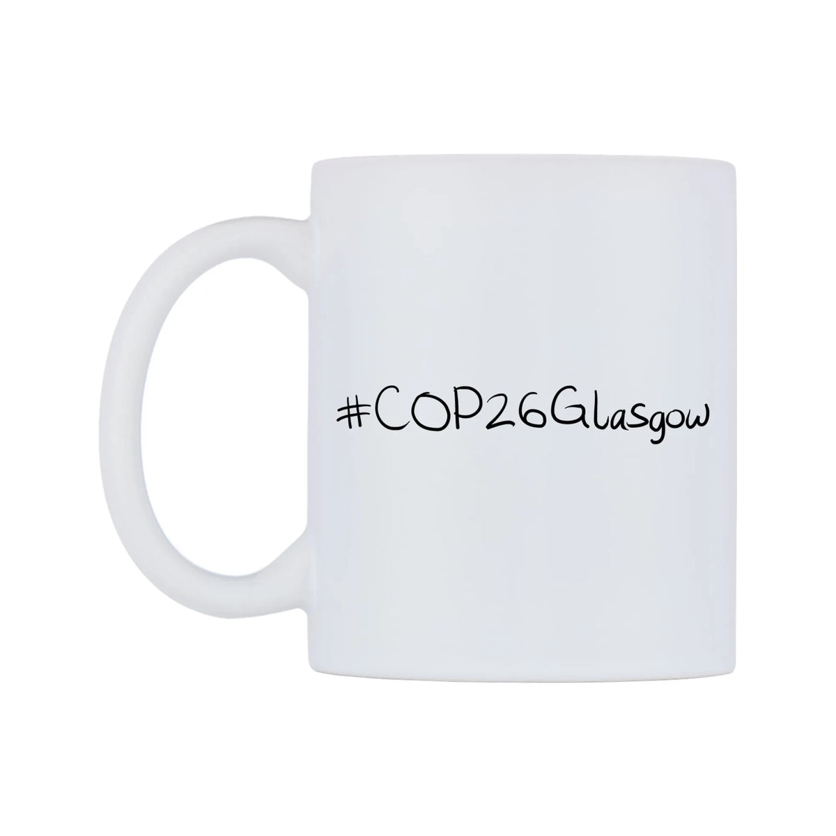 COP26Glasgow Mug — mug, right side, on a white background
