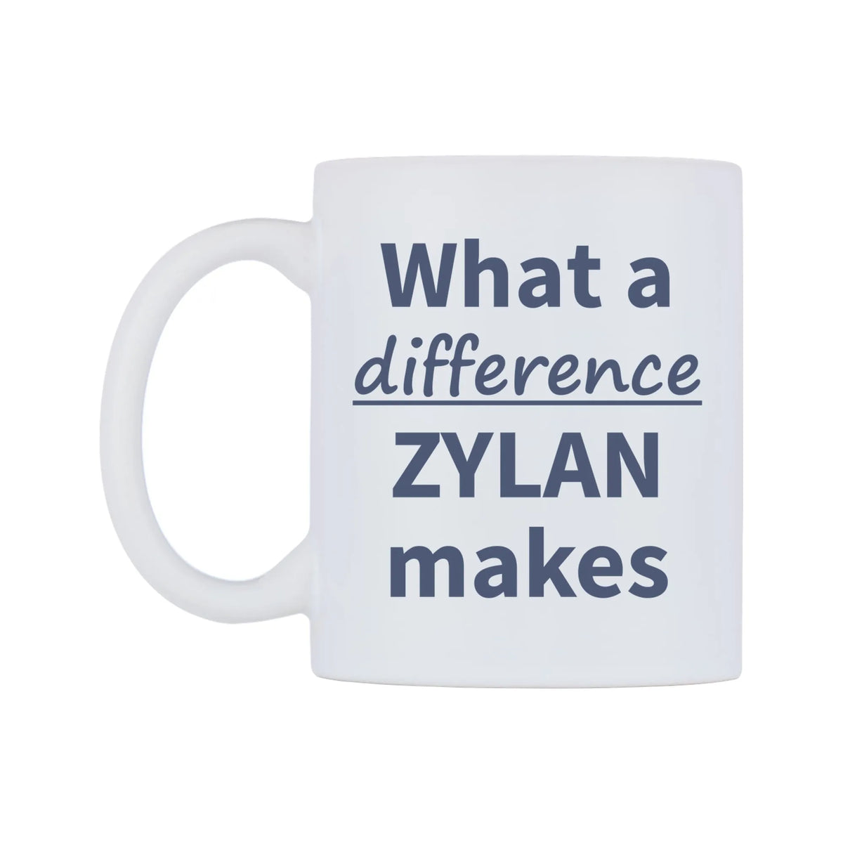 What a difference ZYLAN makes Mug — mug, right side, on a white background