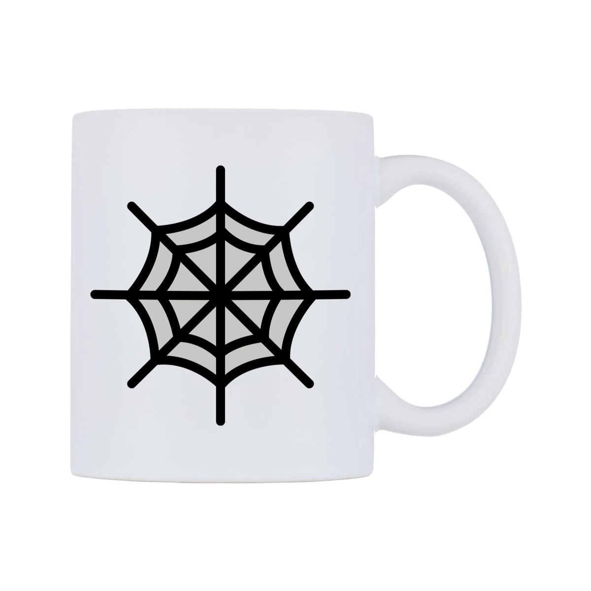 Spider Web Emoji Mug — mug, left side, on a white background