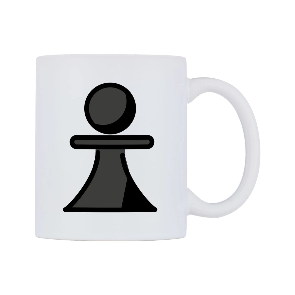 Chess Pawn Emoji Mug — mug, left side, on a white background