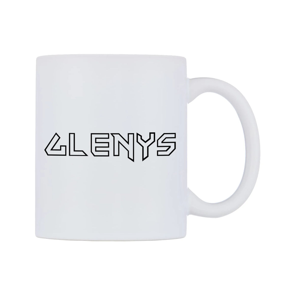 Glenys - Iron Maiden Themed Mug — white 11oz gloss mug, left side, on a white background