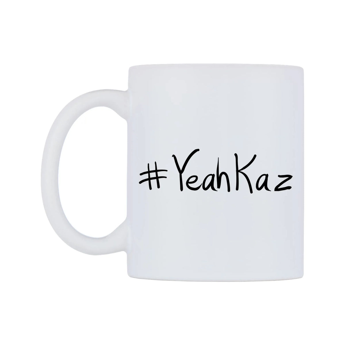YeahKaz Mug — mug, right side, on a white background