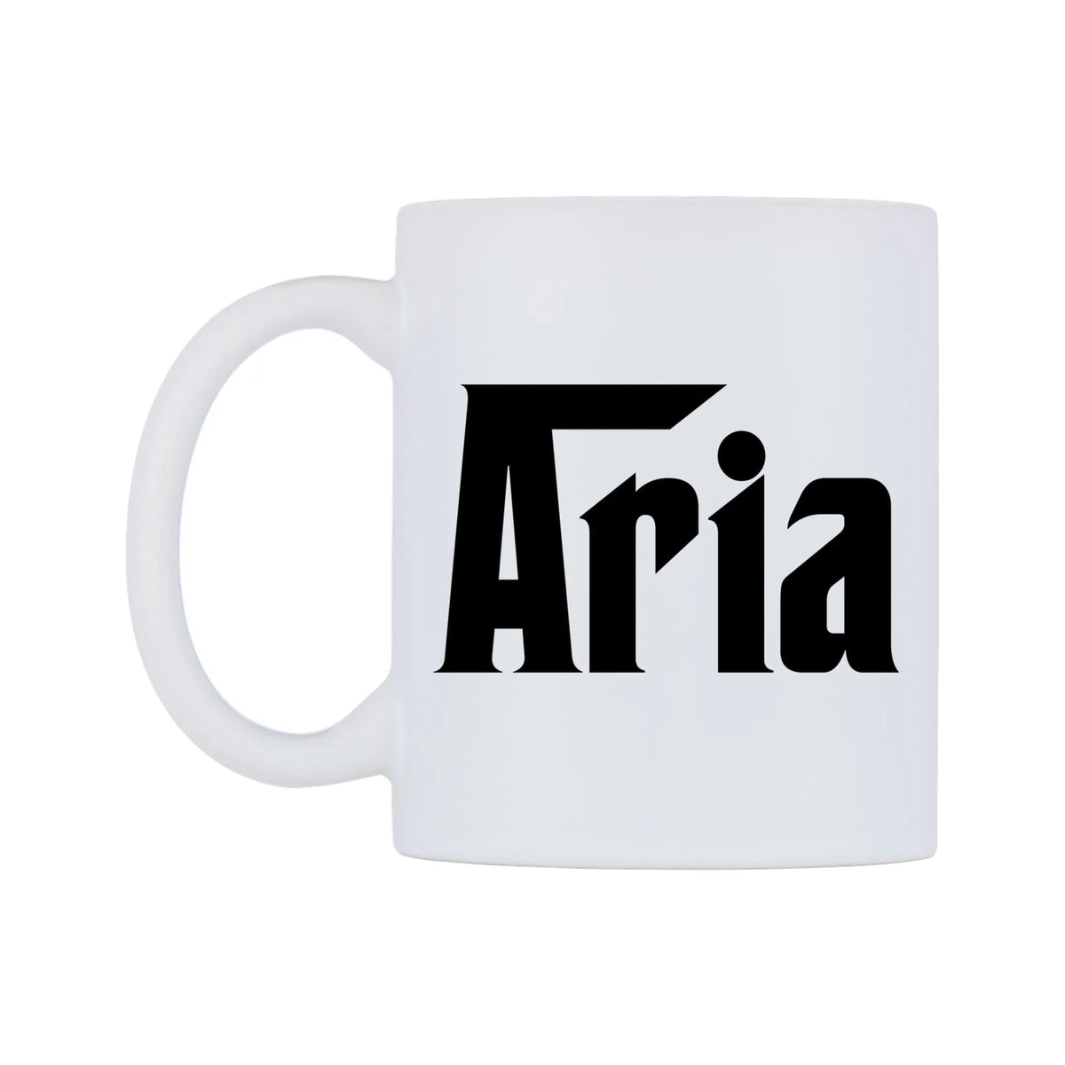 Aria - Godfather Themed Mug — white 11oz gloss mug, right side, on a white background