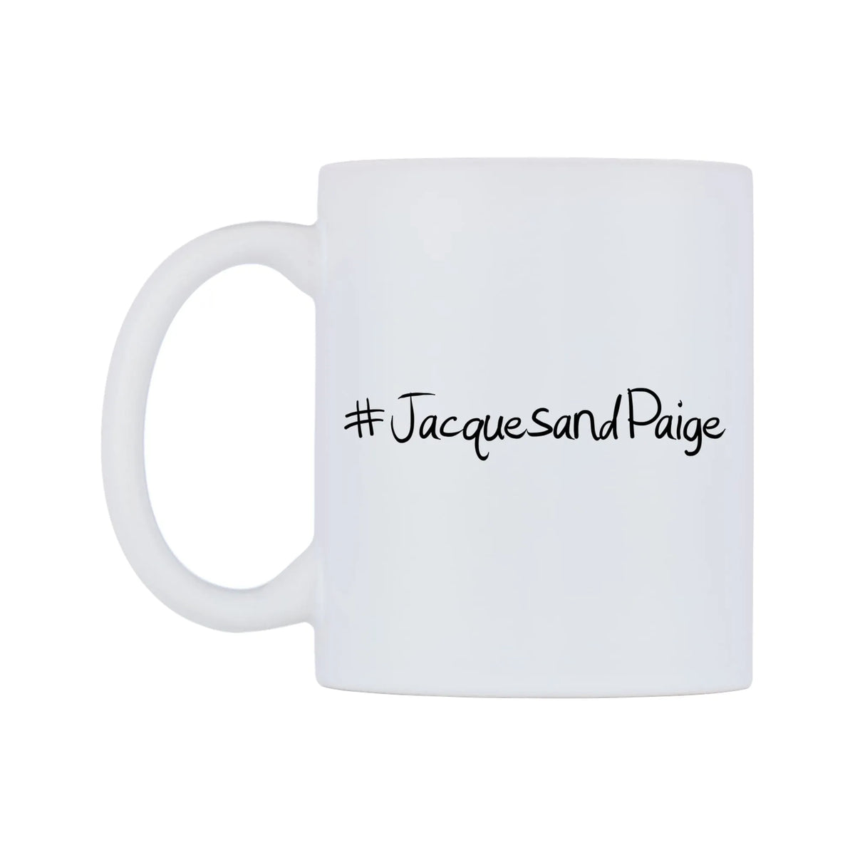 JacquesandPaige Mug — mug, right side, on a white background