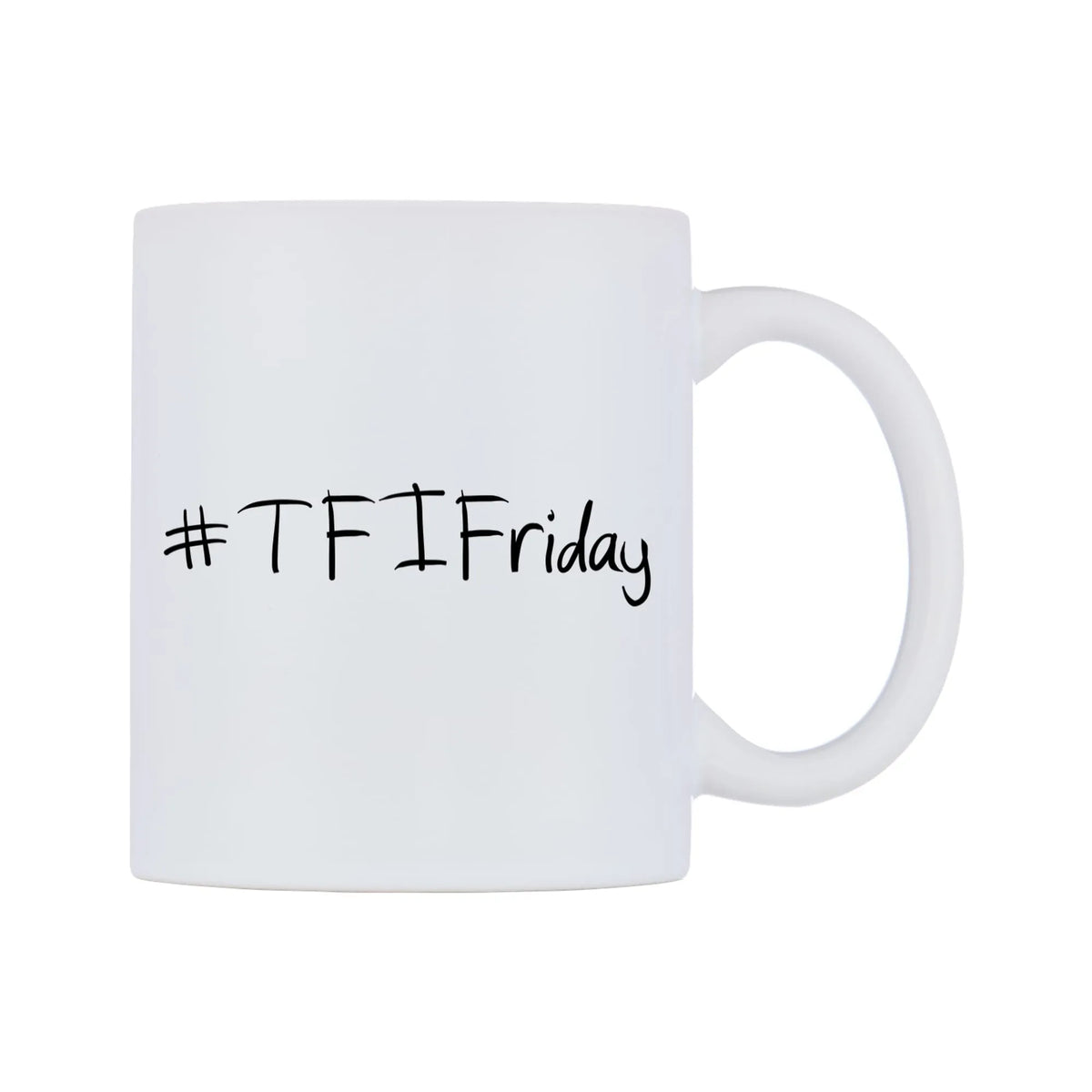 TFIFriday Mug — mug, left side, on a white background