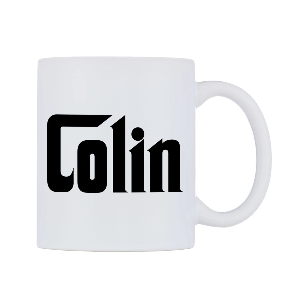 Colin - Godfather Themed Mug — white 11oz gloss mug, left side, on a white background