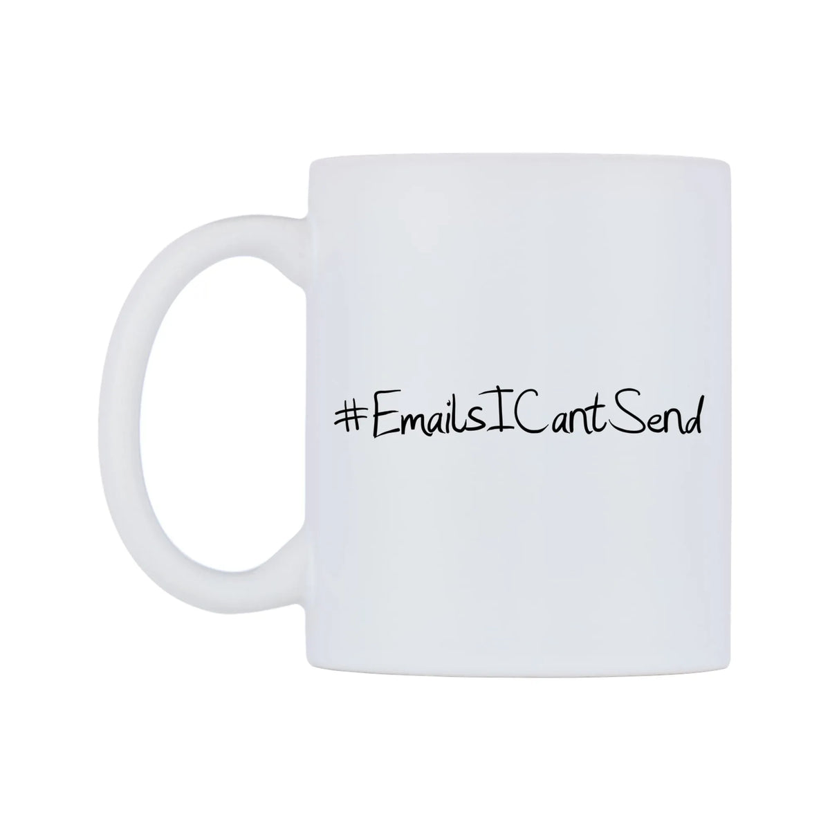 EmailsICantSend Mug — mug, right side, on a white background