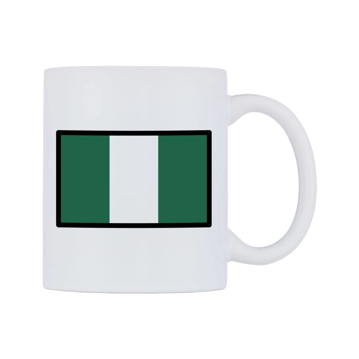 Nigeria Flag Emoji Mug — mug, left side, on a white background