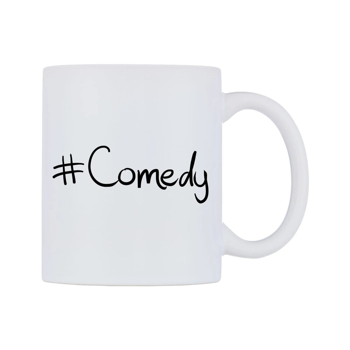 Comedy Mug — mug, left side, on a white background