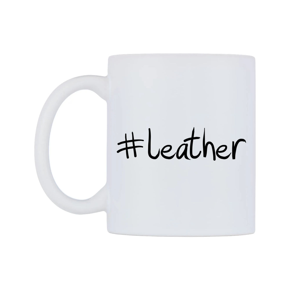 leather Mug — mug, right side, on a white background