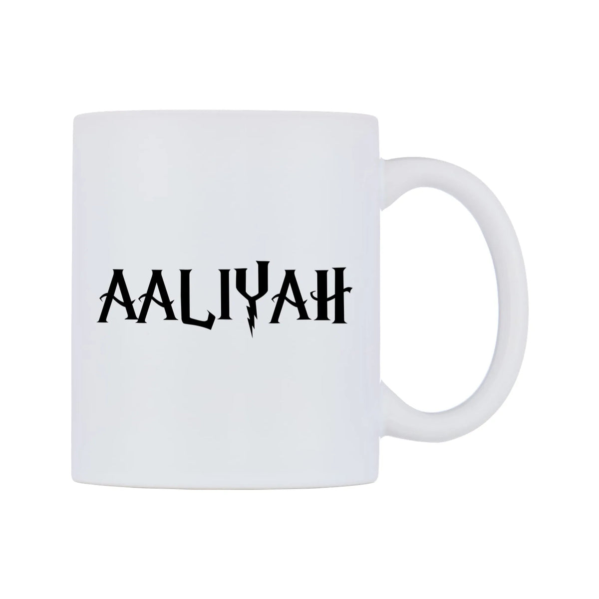 Aaliyah - Wizard Themed Mug — white 11oz gloss mug, left side, on a white background