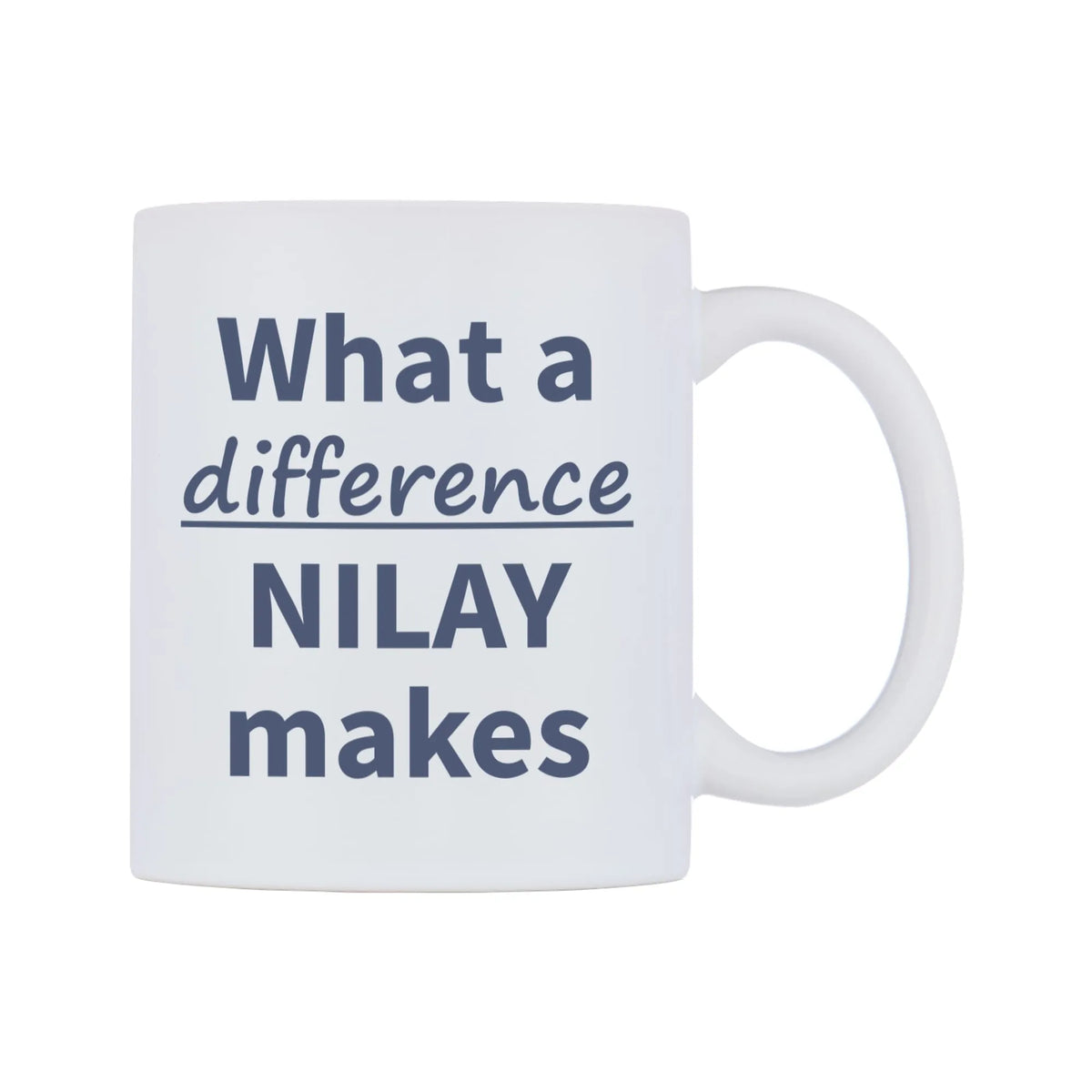 What a difference NILAY makes Mug — mug, left side, on a white background