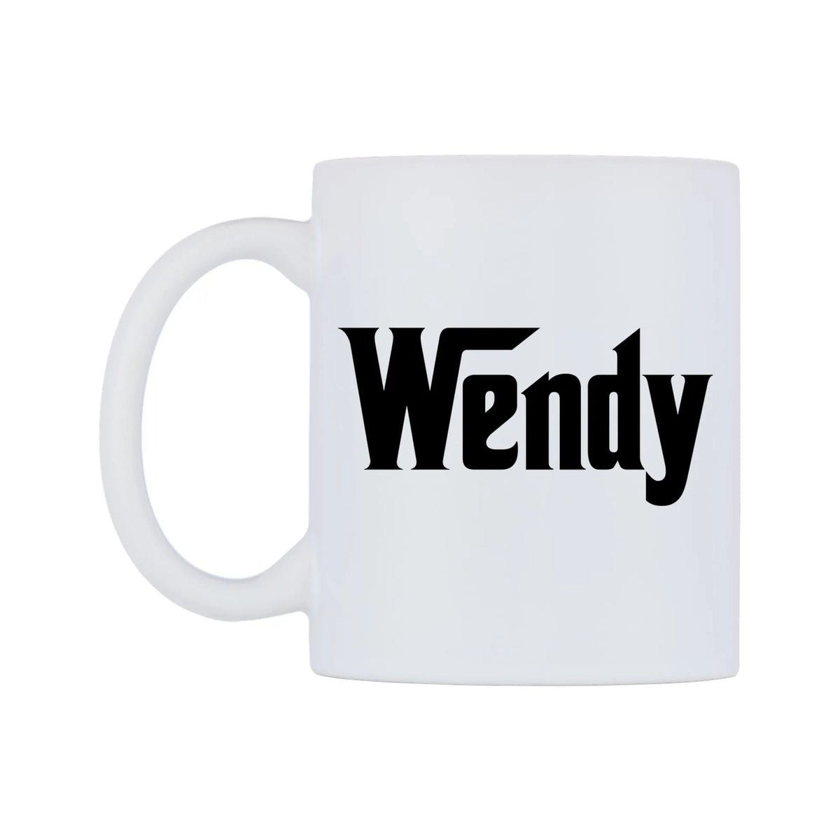 Wendy - Godfather Themed Mug — white 11oz gloss mug, right side, on a white background