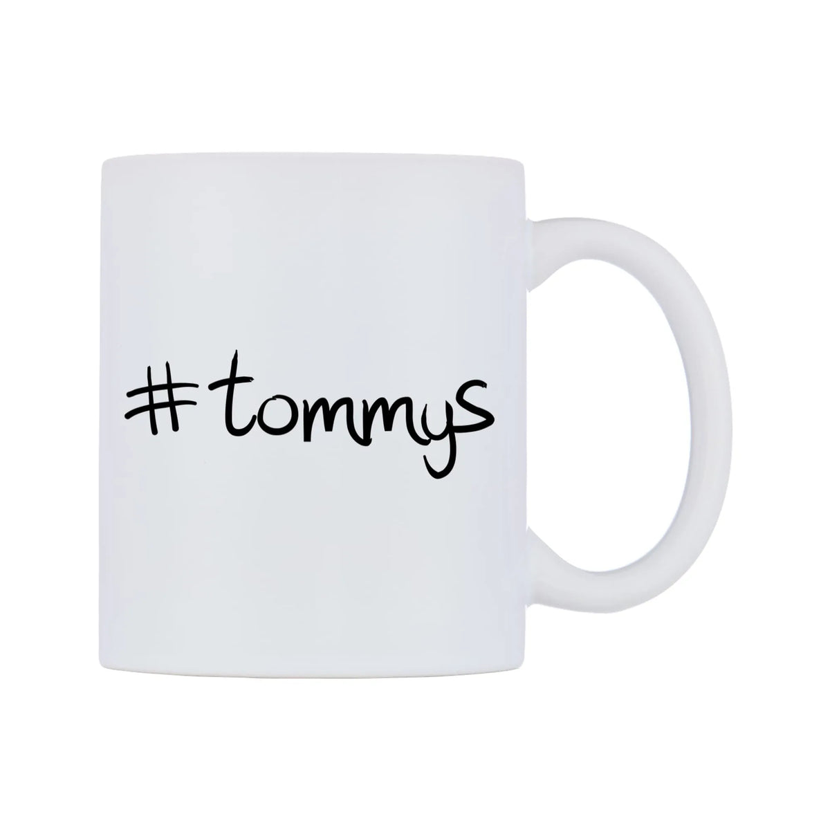 tommys Mug — mug, left side, on a white background