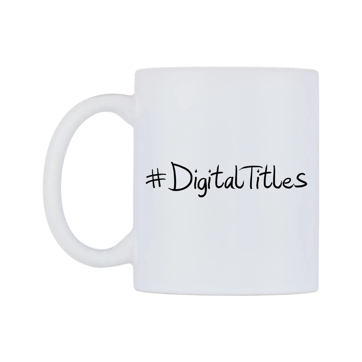DigitalTitles Mug — mug, right side, on a white background