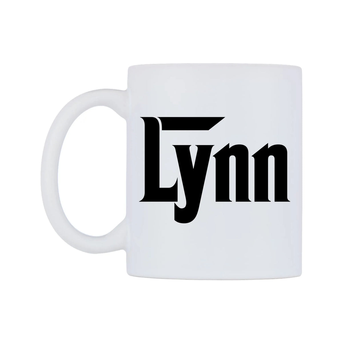 Lynn - Godfather Themed Mug — white 11oz gloss mug, right side, on a white background