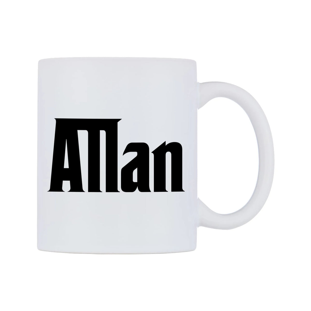 Allan - Godfather Themed Mug — white 11oz gloss mug, left side, on a white background