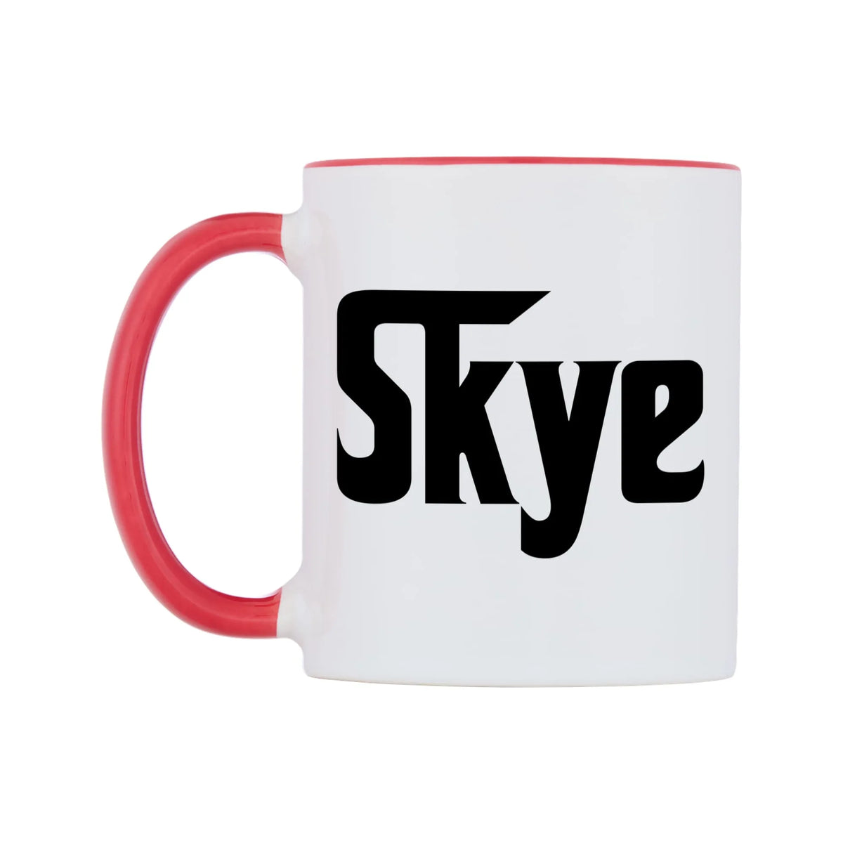 Skye - Godfather Themed Mug — white 11oz gloss mug with a red inside and handle, right side, on a white background