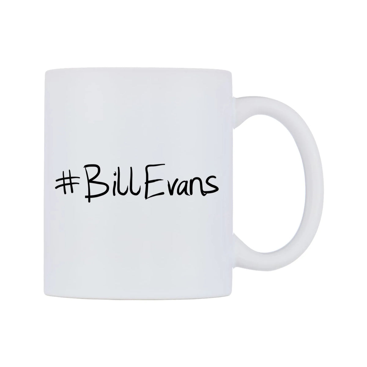 BillEvans Mug — mug, left side, on a white background